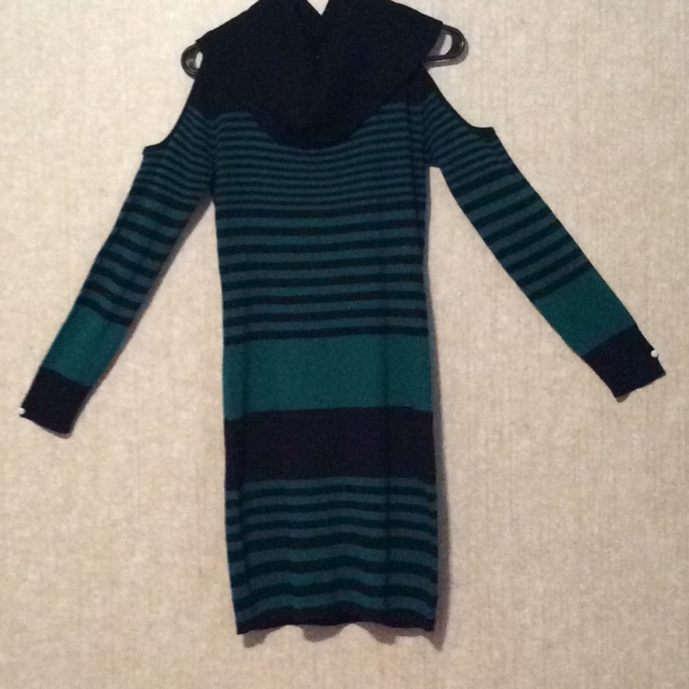 Cozy Cold Shoulder Sweater Dress